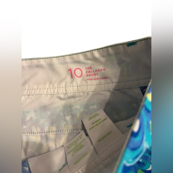 Lilly Pulitzer Womens The Callahan Short Lillys Lagoon Blue Green Pattern Sz 10 - Picture 4 of 8